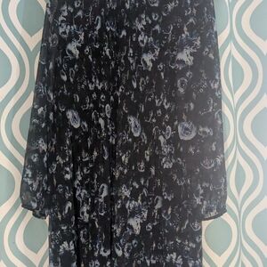Addition Elle Black and Blue Midi Dress